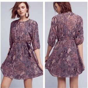 Anthropologie Zharah Floreat Peasant Swing Dress size Large